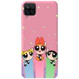 WANNA PROTECT Samsung M12 ile Uyumlu Pembe, Puff Girl Power Desenli, İçi Kadife Silikon Telefon Kılıfı puffgirlpower_206