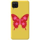 WANNA PROTECT Samsung M12 ile Uyumlu Sarı, İçi Kadife, Kelebek Girl Power Desenli Silikon Telefon Kılıfı kelebekgirlpower_206