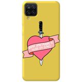 WANNA PROTECT Samsung M12 ile Uyumlu Sarı, İçi Kadife, Unutma Girl Power Desenli Silikon Telefon Kılıfı unutmagirlpower_206