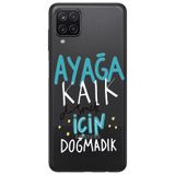 WANNA PROTECT Samsung M12 ile Uyumlu Şeffaf Silikon Kılıf, Kalk Girl Power Desenli ayagakalk_206