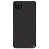 WANNA PROTECT Samsung M12 ile Uyumlu Siyah Premium İçi Kadife Gülücük Desenli Silikon Telefon Kılıfı