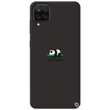 WANNA PROTECT Samsung M12 ile Uyumlu Siyah Premium İçi Kadife Panda Desenli Silikon Telefon Kılıfı panda2_206