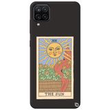 WANNA PROTECT Samsung M12 Uyumlu Siyah Premium İçi Kadife Tarot Sun Desenli Silikon Telefon Kılıfı