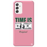 WANNA PROTECT Samsung M13 ile Uyumlu Pembe Premium İçi Kadife Money Desenli Silikon Telefon Kılıfı money_207