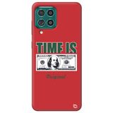 WANNA PROTECT Samsung M22 ile Uyumlu Kırmızı Premium İçi Kadife Money Desenli Silikon Telefon Kılıfı money_216