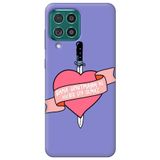 WANNA PROTECT Samsung M22 ile Uyumlu Lila, İçi Kadife, Unutma Girl Power Desenli Silikon Telefon Kılıfı unutmagirlpower_216