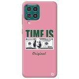 WANNA PROTECT Samsung M22 ile Uyumlu Pembe Premium İçi Kadife Money Desenli Silikon Telefon Kılıfı money_216