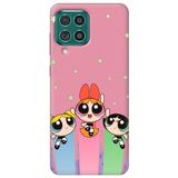 WANNA PROTECT Samsung M22 ile Uyumlu Pembe, Puff Girl Power Desenli, İçi Kadife Silikon Telefon Kılıfı puffgirlpower_216