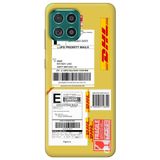 WANNA PROTECT Samsung M22 ile Uyumlu Sarı Premium İçi Kadife Express Desenli Silikon Telefon Kılıfı