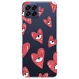 WANNA PROTECT Samsung M22 ile Uyumlu Şeffaf Kalpgöz Girl Power Desenli Silikon Telefon Kılıfı kalpgöz_power_216