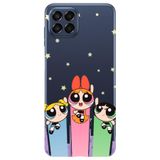 WANNA PROTECT Samsung M22 ile Uyumlu Şeffaf Puff Girl Power Desenli Silikon Telefon Kılıfı puffgirlpower_216