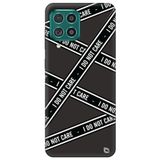 WANNA PROTECT Samsung M22 ile Uyumlu Siyah Premium İçi Kadife Dont Care Desenli Silikon Telefon Kılıfı
