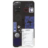 WANNA PROTECT Samsung M51 ile Uyumlu Siyah Taylor Swift Sticker Desenli İçi Kadife Silikon Telefon Kılıfı