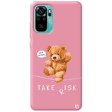 WANNA PROTECT Xiaomi Redmi Note 10 ile Uyumlu Pembe Renkli, Ayıcık Desenli, Premium Silikon Telefon Kılıfı ayicik3_187