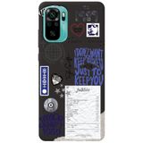 WANNA PROTECT Xiaomi Redmi Note 10 ile Uyumlu Siyah Taylor Swift Sticker Desenli Silikon Telefon Kılıfı, İçi Kadife taylor_187