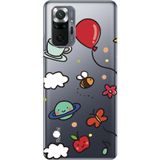 WANNA PROTECT Xiaomi Redmi Note 10 Pro ile Uyumlu Arı Balon Tasarımlı Şeffaf Silikon Kılıf