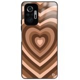 WANNA PROTECT Xiaomi Redmi Note 10 Pro ile Uyumlu Kalpler Premium Desenli Glossy Telefon Kılıfı, Kahverengi