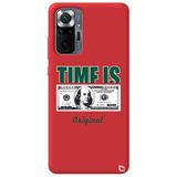 WANNA PROTECT Xiaomi Redmi Note 10 Pro ile Uyumlu Kırmızı Premium İçi Kadife Money Desenli Silikon Telefon Kılıfı money_188