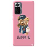WANNA PROTECT Xiaomi Redmi Note 10 Pro ile Uyumlu Pembe Renkli, Ayıcık Desenli, Premium Silikon Telefon Kılıfı ayicik4_188