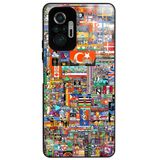 WANNA PROTECT Xiaomi Redmi Note 10 Pro ile Uyumlu Reddit Place Premium Desenli Glossy Telefon Kılıfı, Karışık Renk