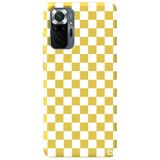 WANNA PROTECT Xiaomi Redmi Note 10 Pro ile Uyumlu Sarı Dama Desenli Premium Silikon Telefon Kılıfı, İçi Kadifeli dama_188