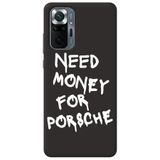 WANNA PROTECT Xiaomi Redmi Note 10 Pro ile Uyumlu Siyah, Need Money Desenli, İçi Kadife Silikon Telefon Kılıfı lansmankilif_188