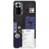 WANNA PROTECT Xiaomi Redmi Note 10 Pro ile Uyumlu Siyah Taylor Swift Sticker Desenli Silikon Telefon Kılıfı, İçi Kadife taylor_188