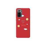 WANNA PROTECT Xiaomi Redmi Note 10 Pro Max ile Uyumlu Kılıf, Kırmızı, Don't Forget To Smile Desenli, Silikon, İçi Kadife GulumsemeyiUnutma_060