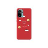 WANNA PROTECT Xiaomi Redmi Note 10s ile Uyumlu Kılıf, Kırmızı, Don't Forget To Smile Desenli, Silikon, İçi Kadife GulumsemeyiUnutma_066