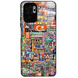 WANNA PROTECT Xiaomi Redmi Note 10s ile Uyumlu Reddit Place Premium Desenli Glossy Telefon Kılıfı, Karışık Renk