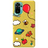 WANNA PROTECT Xiaomi Redmi Note 10s ile Uyumlu Sarı Renkli Arı Balon Desenli Silikon Telefon Kılıfı aribalonn_189