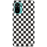 WANNA PROTECT Xiaomi Redmi Note 10s ile Uyumlu Siyah Dama Desenli Premium Silikon Telefon Kılıfı, Kadifeli İç dama_189