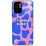 WANNA PROTECT Xiaomi Redmi Note 10s ile Uyumlu Stunning Babes Premium Desenli Glossy Telefon Kılıfı, Mavi-Pembe stunningbabesglossy_191