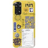 WANNA PROTECT Xiaomi Redmi Note 11 ile Uyumlu Sarı, Taylor Swift Sticker Desenli, İçi Kadife Silikon Telefon Kılıfı taylor_227