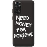 WANNA PROTECT Xiaomi Redmi Note 11 ile Uyumlu Siyah, Need Money Desenli, İçi Kadife Silikon Telefon Kılıfı lansmankilif_227