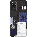 WANNA PROTECT Xiaomi Redmi Note 11 ile Uyumlu Siyah, Taylor Swift Sticker Desenli, İçi Kadife Silikon Telefon Kılıfı taylor_227