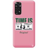 WANNA PROTECT Xiaomi Redmi Note 11s ile Uyumlu Pembe Premium İçi Kadife Money Desenli Silikon Telefon Kılıfı money_228