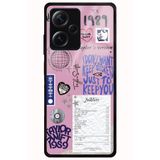 WANNA PROTECT Xiaomi Redmi Note 12 ile Uyumlu Kamera Korumalı Taylor Swift Sticker Desenli Glossy Telefon Kılıfı, Pembe taylorswift_701
