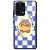 WANNA PROTECT Xiaomi Redmi Note 12 Pro 5G ile Uyumlu Kamera Korumalı Happy Day Desenli Glossy Telefon Kılıfı, Çok Renkli happydayglossy_702