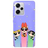 WANNA PROTECT Xiaomi Redmi Note 12 Pro 5G ile Uyumlu Lila, İçi Kadife, Puff Girl Power Desenli Silikon Telefon Kılıfı puffgirlpower_233