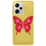 WANNA PROTECT Xiaomi Redmi Note 12 Pro 5G ile Uyumlu Sarı, İçi Kadife, Kelebek Girl Power Desenli Silikon Telefon Kılıfı kelebekgirlpower_233