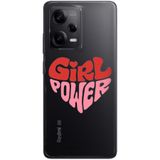 WANNA PROTECT Xiaomi Redmi Note 12 Pro 5G ile Uyumlu, Şeffaf, Kalp Girl Power Desenli Silikon Telefon Kılıfı kalpgirlpower_233
