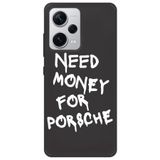 WANNA PROTECT Xiaomi Redmi Note 12 Pro 5G ile Uyumlu Siyah, Need Money Desenli, İçi Kadife Silikon Telefon Kılıfı lansmankilif_233