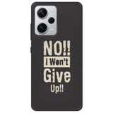WANNA PROTECT Xiaomi Redmi Note 12 Pro 5G ile Uyumlu Siyah Premium İçi Kadife Silikon Telefon Kılıfı, Pes Etmiyorum Desenli Dontgiveup_233