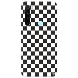 WANNA PROTECT Xiaomi Redmi Note 8 ile Uyumlu Dama Desenli Silikon Telefon Kılıfı, İçi Kadifeli, Siyah dama_183