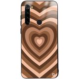 WANNA PROTECT Xiaomi Redmi Note 8 ile Uyumlu Kalpler Premium Desenli Glossy Kılıf, Kahverengi