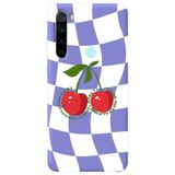 WANNA PROTECT Xiaomi Redmi Note 8 ile Uyumlu Lila Dama Kiraz Desenli İç Kadife Silikon Telefon Kılıfı lansmankilif_183