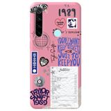 WANNA PROTECT Xiaomi Redmi Note 8 ile Uyumlu Pembe Taylor Swift Sticker Desenli Silikon Telefon Kılıfı, İçi Kadife taylor_183