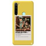 WANNA PROTECT Xiaomi Redmi Note 8 ile Uyumlu Sarı Premium İçi Kadifeli Attack On Titan Levi Desenli Silikon Telefon Kılıfı attackontitan2_183