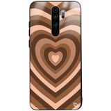 WANNA PROTECT Xiaomi Redmi Note 8 Pro ile Uyumlu Kalpler Premium Desenli Glossy Kılıf, Kahverengi